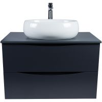 Тумба под раковину Bond Cube 80 T07807 подвесная Серая матовая — фото 9, Мебель для ванной