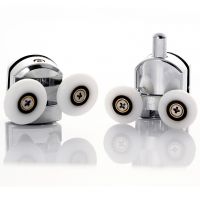 Душевая дверь Abber Schwarzer Diamant 120 AG301205 профиль Хром стекло прозрачное — фото 3, Раздвижные душевые двери