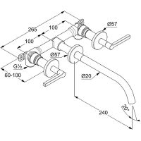 Смеситель для раковины Kludi Nova Fonte Puristic 201463915 Черный матовый — фото 3, Смесители