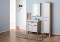 Зеркало со шкафом Aquanet Гретта 75 173986 с подсветкой R Дуб светлый — фото 5, Зеркальные шкафы в ванную