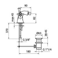 Товар: Смеситель для биде Webert Ottocento OT710102065 Бронза - фото 2 Смеситель для биде Webert Ottocento OT710102065 Бронза — фото 2, Смесители