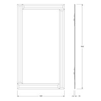 Товар: Зеркало Evoform Style 90x50 BY 0827 с зеркальным обрамлением - цвет Графит - фото 4 Зеркало Evoform Style 90x50 BY 0827 с зеркальным обрамлением - цвет Графит — фото 4, Мебель для ванной