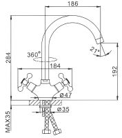 Смеситель для кухни Frap H19-5 F4019-5 Сатин — фото 6, Смесители