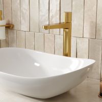 Смеситель для раковины WasserKRAFT Schunter Золото матовое арт-8203H — фото 2, Смесители для раковины