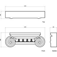 Капитель Европласт 1.21.006 80x180x470 мм — фото 2, Колонны
