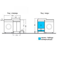 Тумба под раковину СанТа Марс 110 700312 Белая — фото 4, Тумбы под раковину