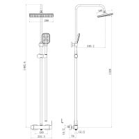 Товар: Душевая система Royce Bianco RCS-121603CR Хром - фото 2 Душевая система Royce Bianco RCS-121603CR Хром — фото 2, Душевое оборудование. Душевая программа