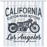 Шторка для ванны Fixsen California FX-2500 Белая Черная — фото 1, Шторы для ванной