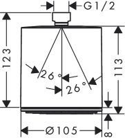 Верхний душ Hansgrohe Pulsify Select 24130000 Хром — фото 5, Верхние души