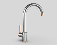 Товар: Смеситель для кухни GPD Gildo MTE165-K-R Хром Розовое золото - фото 5 Смеситель для кухни GPD Gildo MTE165-K-R Хром Розовое золото — фото 5, Смесители