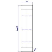 Шкаф пенал Aqwella Astrid 35 AST0535DD подвесной Дуб Давос — фото 5, Мебель для ванной