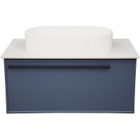 Тумба под раковину La Fenice Elba 80 FNC-01-ELB-BG-80 подвесная Синяя матовая — фото 1, Мебель для ванной