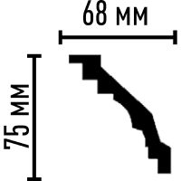 Карниз Decomaster 95021 2400x75x68 мм — фото 2, Карнизы