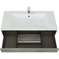 Тумба под раковину Aquaton Уэльс 100 1A267601WA6A0 подвесная Авеллино грей Антрацит — фото 3, Тумбы под раковину