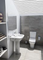 Унитаз компакт Vitra Zentrum Open-back 9012B003-7204 с бачком и сиденьем Микролифт — фото 4, Напольные унитазы