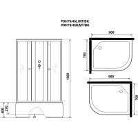 Товар: Душевая кабина Niagara Promo 90x70 R P90/70/40R/MT/BK без гидромассажа - фото 11 Душевая кабина Niagara Promo 90x70 R P90/70/40R/MT/BK без гидромассажа — фото 11, Душевые кабины