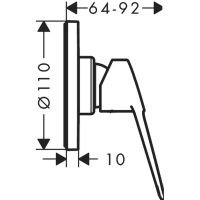 Смеситель для душа Hansgrohe Novus Loop 71361000 Хром — фото 2, Смеситель для душа