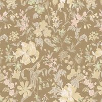 Обои LOYMINA Equator Флизелин (1*10,05) Коричневый, Цветы арт-QTR4 012 — фото 1, Обои для стен