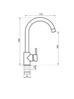 Смеситель для кухни Ростовская Мануфактура Сантехники SUS124BL-017F Черный матовый — фото 10, Смесители