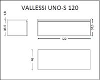 Тумба Boheme Armadi Art Vallessi UNO-S 120 897-120-A mat подвесная Антрацит матовый — фото 5, Мебель для ванной