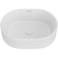 Раковина Kerama Marazzi Artbasin Sabbia 50 SA.wb.50\WHT.M Белая матовая — фото 1, Раковины накладные