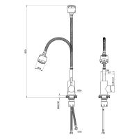 Товар: Смеситель для кухни Olive's Balear 13435-4BL Нержавеющая сталь - фото 3 Смеситель для кухни Olive's Balear 13435-4BL Нержавеющая сталь — фото 3, Смесители для кухни