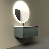 Товар: Тумба под раковину La Fenice Terra 80 FNC-01-TER-G-80 подвесная Серо-зеленая - фото 5 Тумба под раковину La Fenice Terra 80 FNC-01-TER-G-80 подвесная Серо-зеленая — фото 5, Мебель для ванной