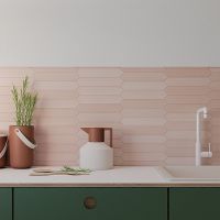 Керамическая плитка DNA Tiles Candy Crayon Pink 128399 настенная 4,3х24,3 см — фото 2, Керамическая плитка