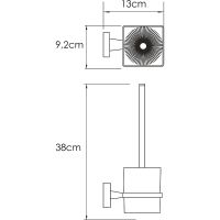 Ершик для унитаза WasserKRAFT Rhin K-8727 Хром — фото 3, Ершики для унитаза