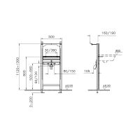 Товар: Инсталляция Vitra 880-2800 для раковины Синяя - фото 3 Инсталляция Vitra 880-2800 для раковины Синяя — фото 3, Инсталляции для раковин