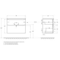 Тумба под раковину BelBagno Etna-H60 80 ETNA-H60-800-2C-SO-RW-P подвесная Rovere Moro — фото 19, Тумбы под раковину
