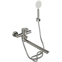 Смеситель для ванны Frap H801 F22801 универсальный Сатин — фото 2, Смеситель для ванны