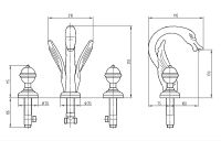 Товар: Смеситель для раковины Migliore Luxor 23085 Золото - фото 2 Смеситель для раковины Migliore Luxor 23085 Золото — фото 2, Смесители