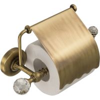 Держатель туалетной бумаги Migliore Amerida 16557 с крышкой Бронза с кристаллами Swarovski — фото 1, Держатели туалетной бумаги