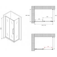 Товар: Душевой уголок Abber Schwarzer Diamant 110x100 AG30110BMH-S100BM профиль Черный стекло матовое - фото 5 Душевой уголок Abber Schwarzer Diamant 110x100 AG30110BMH-S100BM профиль Черный стекло матовое — фото 5, Прямоугольные душевые уголки