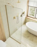 Товар: Душевая перегородка Maybah Glass MGD-700-3у 790x1950 в узком профиле Золото стекло сатиновое - фото 4 Душевая перегородка Maybah Glass MGD-700-3у 790x1950 в узком профиле Золото стекло сатиновое — фото 4, Душевые перегородки