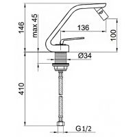 Смеситель для биде Webert Wolo WO840102564 Черный матовый — фото 2, Смесители для биде