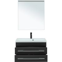 Комплект мебели для ванной Aquanet Верона New 75 281105 подвесной Черный матовый — фото 5, Комплекты мебели для ванной