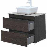 Тумба под раковину Aquanet Nova Lite 75 287895 подвесная Дуб черный — фото 15, Тумбы под раковину