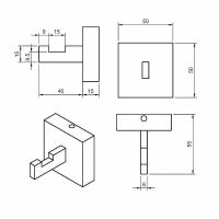 Крючок Cezares Prizma PRIZMA-HK1-03/24 Золото 24 карат — фото 3, Крючки для полотенец