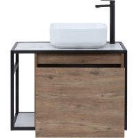 Тумба под раковину Aquanet Nova Lite Loft 75R 261657 подвесная Дуб рустикальный — фото 8, Мебель для ванной