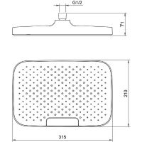 Верхний душ Berges U1 070011 Хром — фото 2, Верхние души