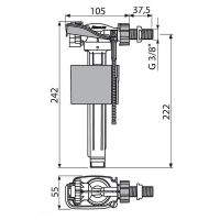Товар: Наливная арматура Alcaplast A160-3/8 с боковой подводкой - фото 2 Наливная арматура Alcaplast A160-3/8 с боковой подводкой — фото 2, Прочие комплектующие для слива и канализации
