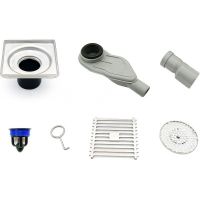 Душевой трап Esbano Box 10x10 BOX-10MC ESTRBOX10MC с решеткой Хром матовый — фото 3, Трапы для душа