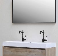 Смеситель для раковины GPD Retro Colored MTL180-S Черный матовый — фото 8, Смесители