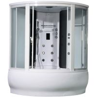 Душевой бокс Orans SR-9907 9907000 с баней профиль Белый задние стенки Белые — фото 1, Душевые боксы