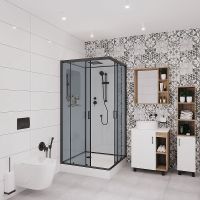 Душевая кабина Niagara Premium 90x90 NG-6901-01Q Black без гидромассажа — фото 2, Душевые кабины