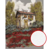 Фреска Ortograf Городской пейзаж живопись 11684 Фактура бархат FX Флизелин (2,1*2,7) Зеленый/Красный/Серый, Город/Пейзаж/Живопись — фото 1, Фрески