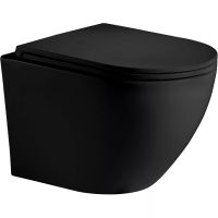 Унитаз WeltWasser Merzbach 043 MT-BL 10000009940 подвесной Черный матовый с сиденьем Микролифт — фото 1, Унитазы