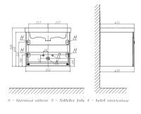 Тумба под раковину Velvex Estea 60 tp.EST.MOD.60.1Y подвесная Белая матовая — фото 8, Тумбы под раковину